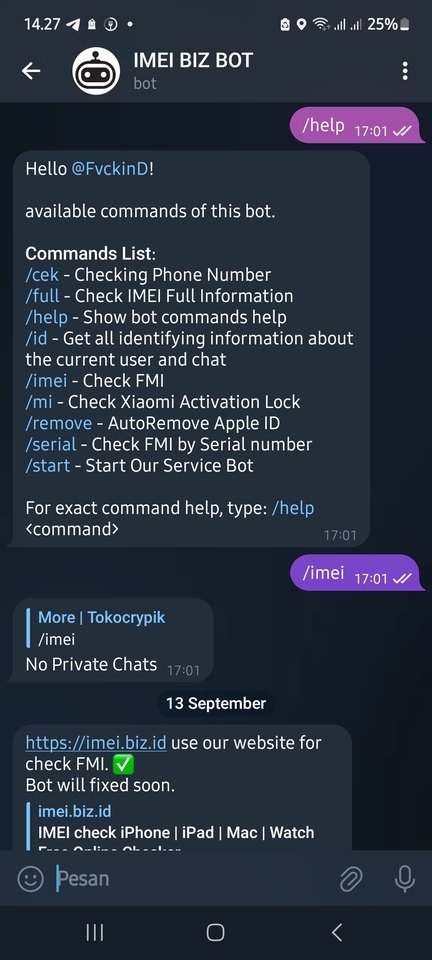 Jasa Lainnya - Pembuatan Bot Telegram  - 2