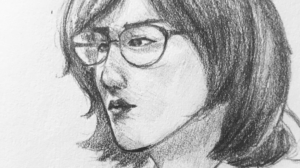 รับวาดภาพเหมือน ภาพวาดเหมือนสีเทา รูปคน portrait การวาดรูปเหมือน