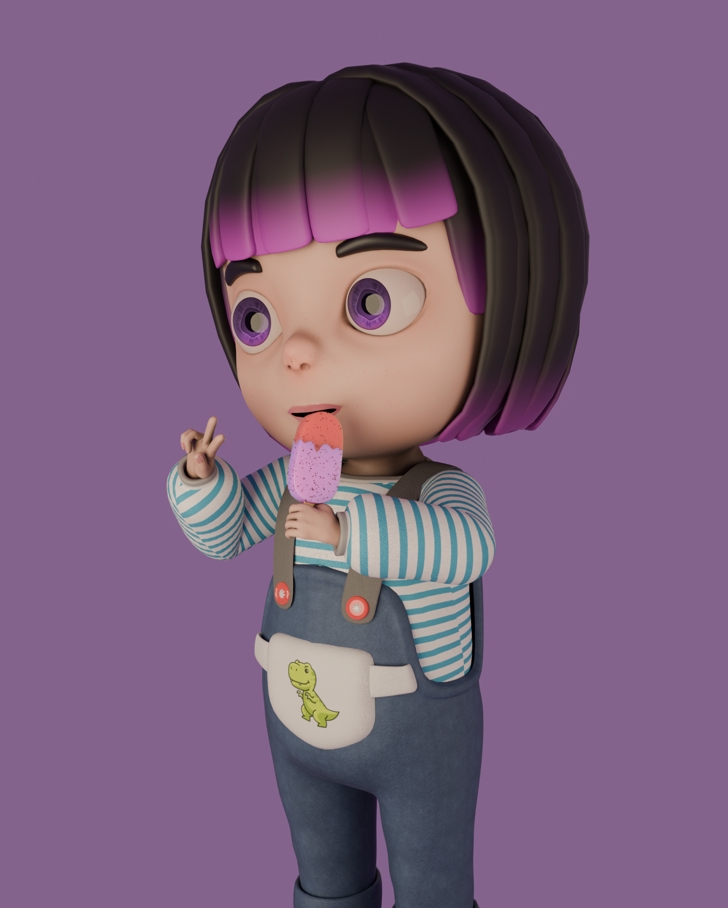 Jasa Desain 3D Karakter Lucu untuk Anak dengan Gaya Kartun 3D