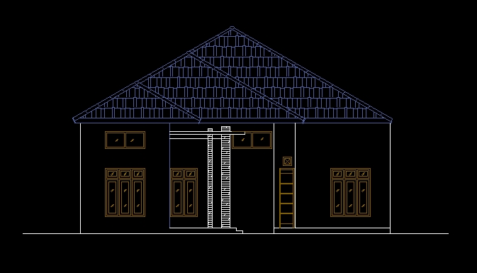 CAD Drawing - Desain Gambar Kerja Lengkap Rumah atau Bangunan 2D dengan AutoCad - 5