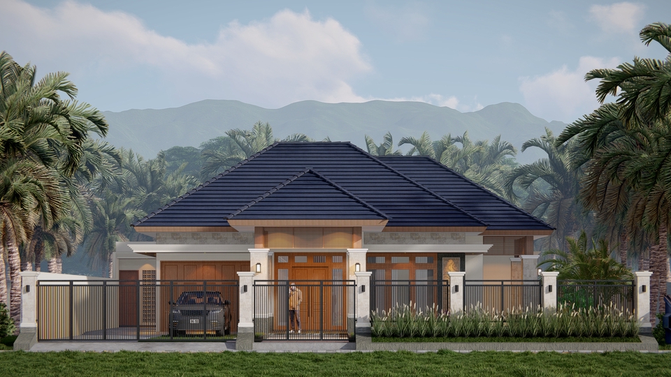 3D & Perspektif - Desain 3D Rumah dan Bangunan Arsitektur - 5
