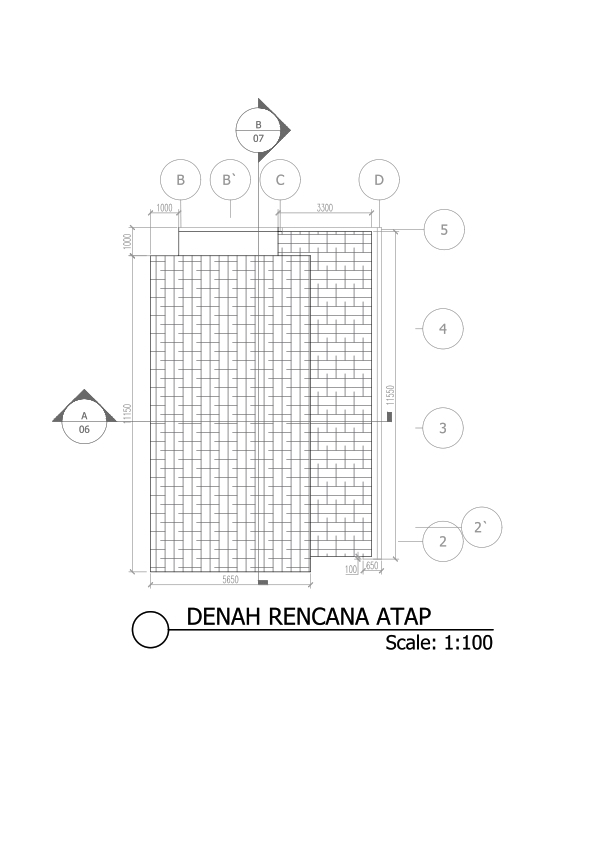 Jasa drafter autocad murah, desain denah atap rumah dengan autocad.