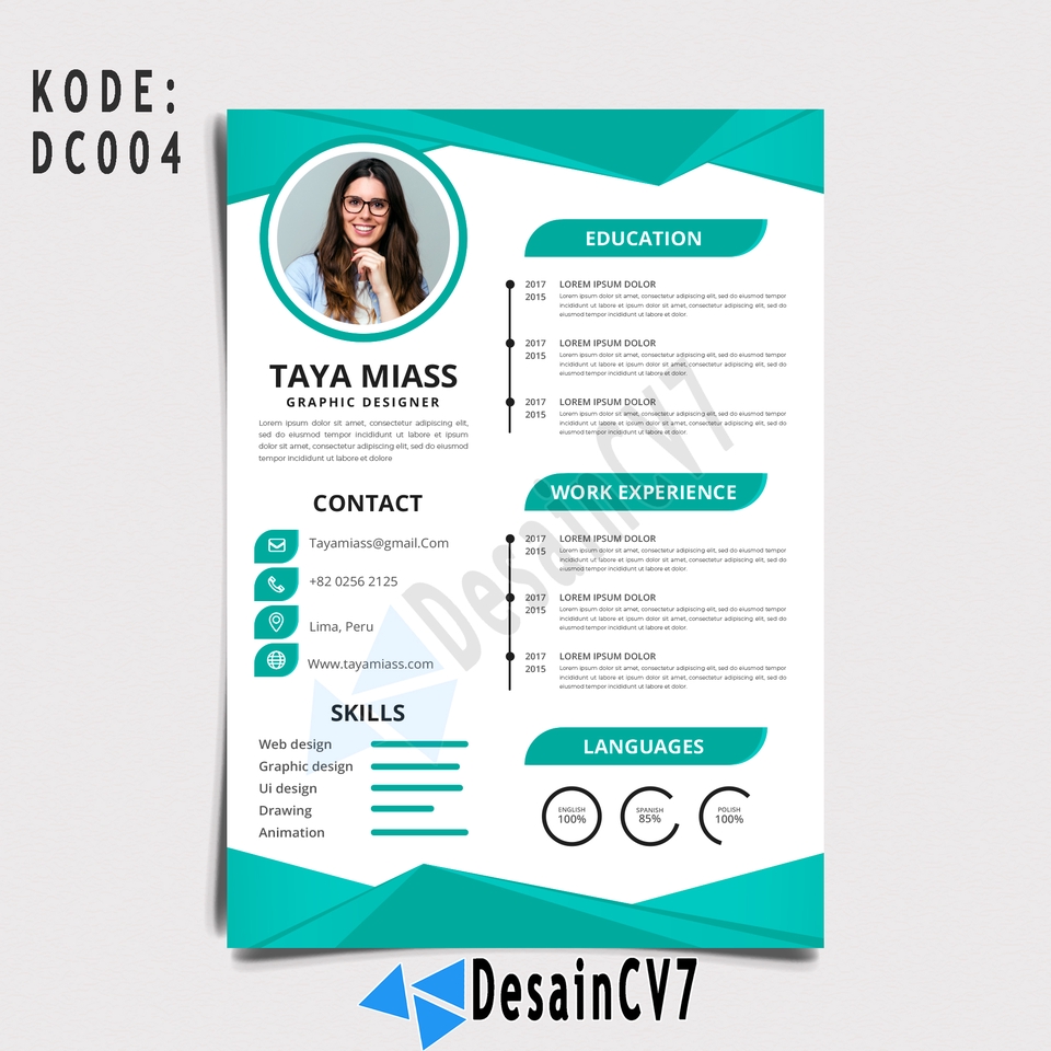 Portfolio & Resume - Desain Curriculum Vitae (CV) Proses 1 Hari - 12