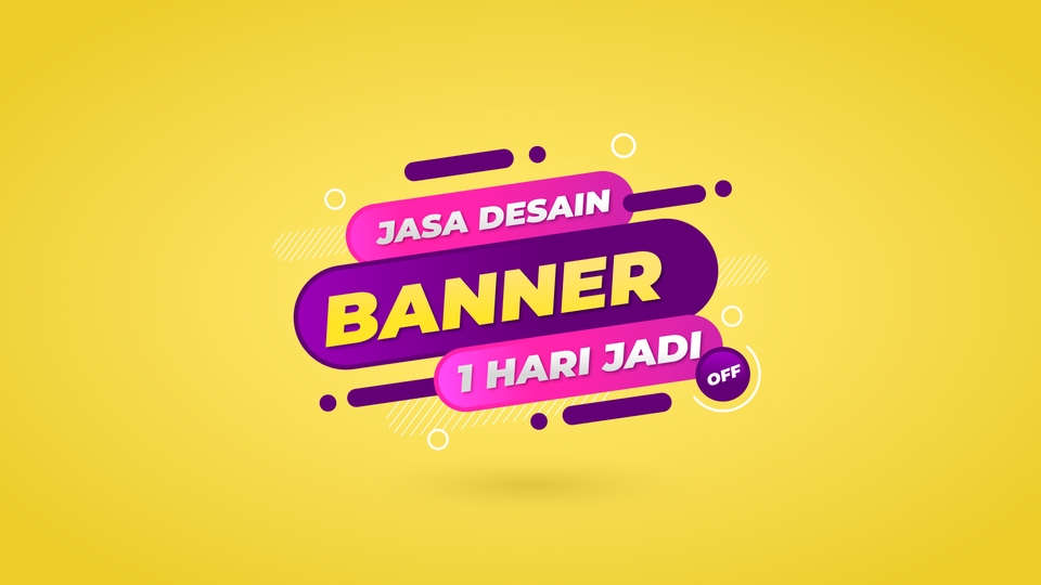 Banner Online - Desain Banner 1 Hari Jadi - 1