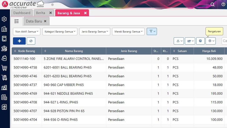 Jasa data entry online untuk entri data harga barang dan stok barang di excel.