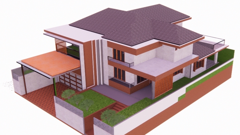 3D & Perspektif - Desain Grafis, Editing Foto, 3D Modelling Bangunan dan RenderingGambar Kerja AutoCAD - 3