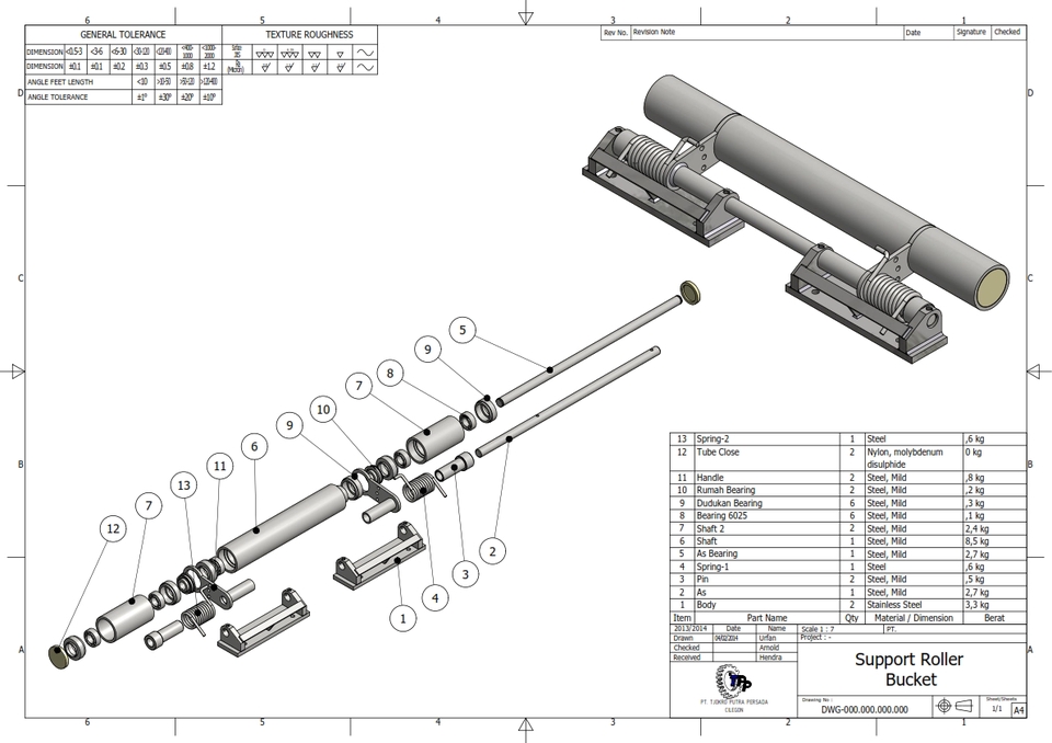 CAD Drawing - Parametric 3D Modeling, Sheet Metal, 2D Detail Drawing - Autodesk Inventor - 14