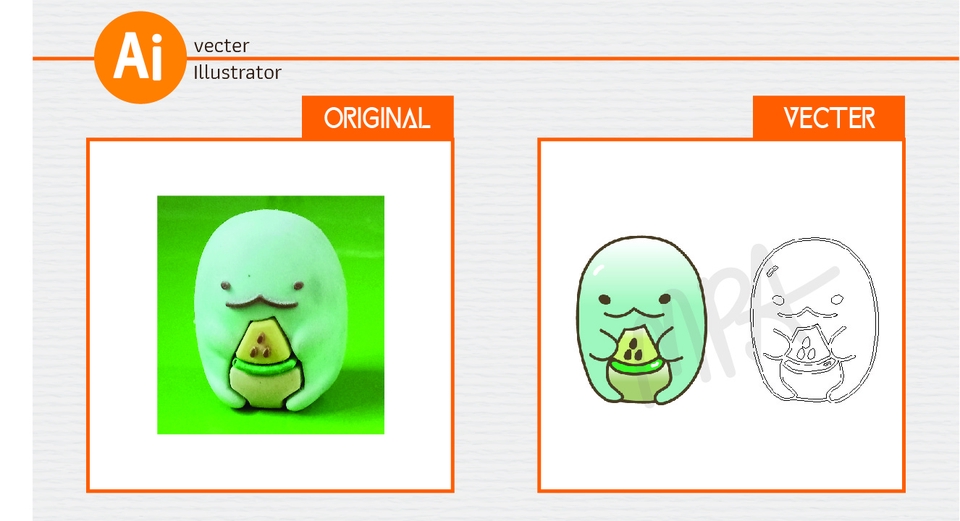 เปลี่ยนรูปเป็นเวกเตอร์ - รับดราฟงานตัวการ์ตูน โลโก้ ให้เป็น vector - 5