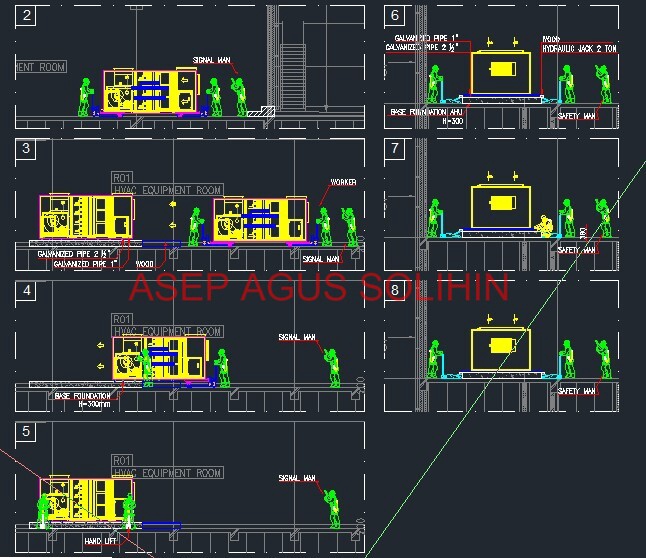 CAD Drawing - Desain HVAC, AC, Chiller, Ventilasi Kitchen - 8