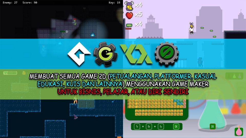 Jasa Pembuatan Game dari Game Developer Berbagai Platform - Membuat Semua Game 2D Menggunakan Game Maker Studio 2