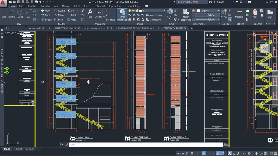 Jasa Gambar AutoCAD & Drafter Arsitektur Interior - 👑PREMIUM !!!! , AUTOCAD 2D - SHOP DRAWING - (5.000 / M2)