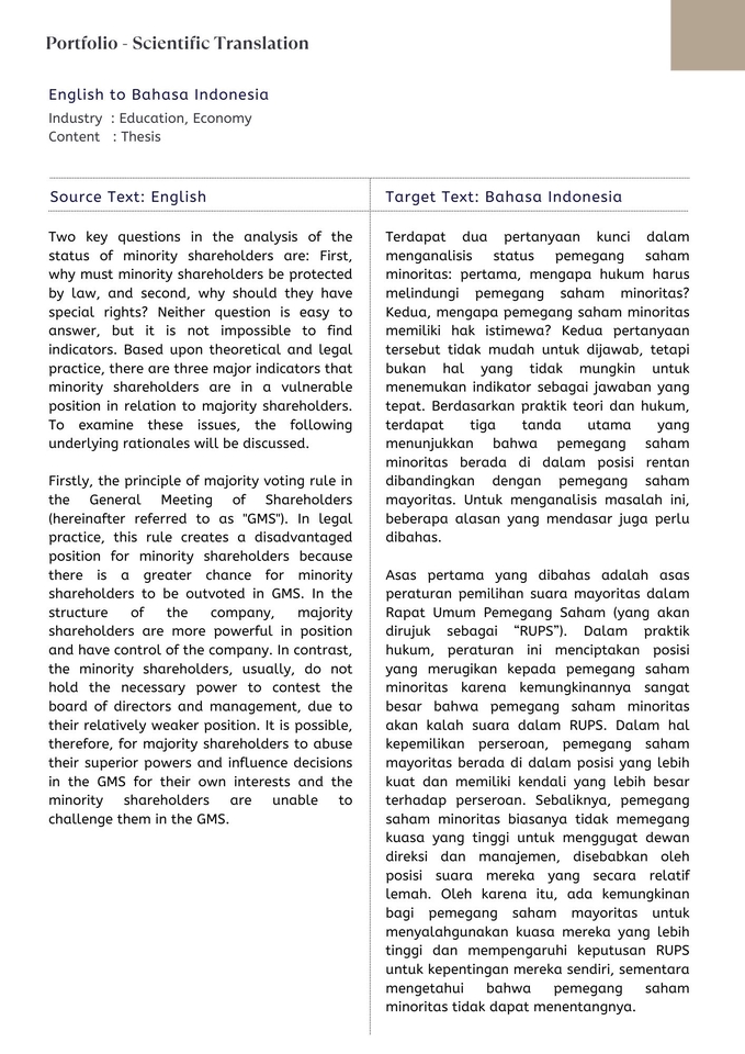 Penerjemahan - English - Indonesian Translation. Berpengalaman, Murah, dan Cepat - 4