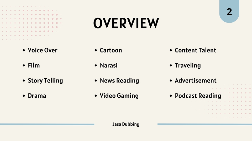 Jasa Dubbing untuk Berbagai Kebutuhan: Pengisi Suara Iklan, Video, Film, Narasi, Audiobook dan Lainnya.