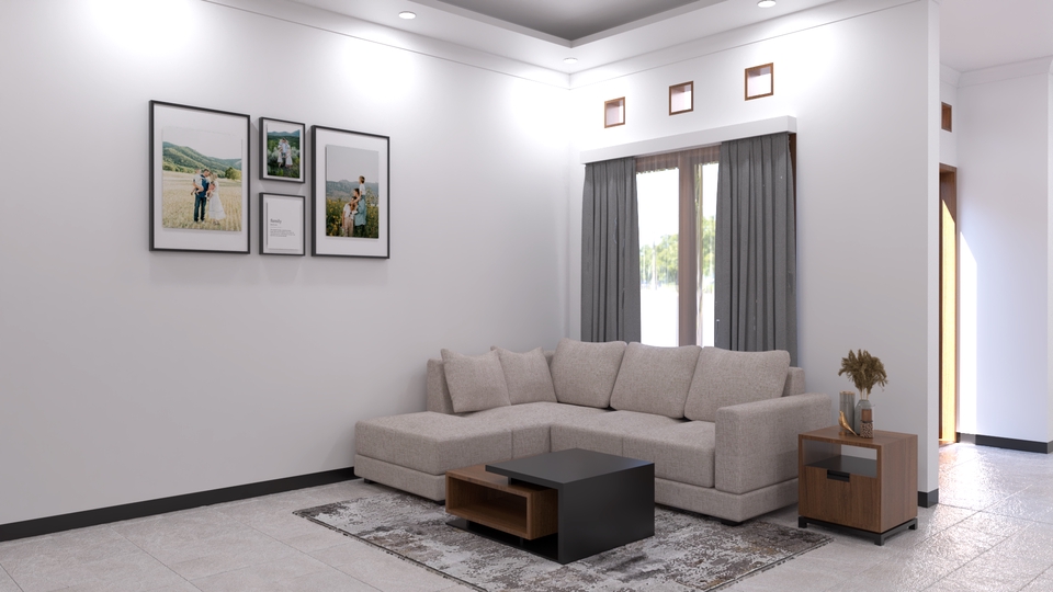 3D & Perspektif - Minimalist Living Room - 4