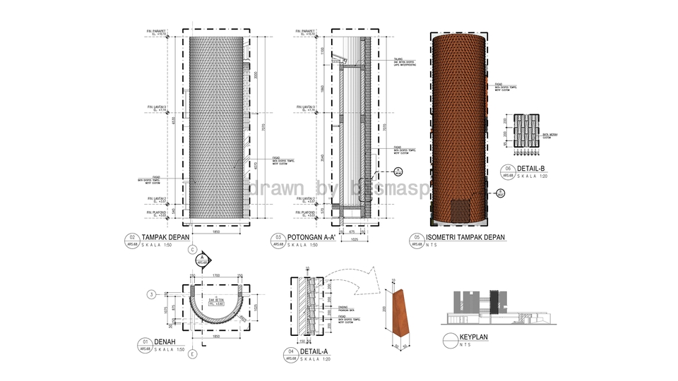 CAD Drawing - Gambar Kerja/DED/Cad Drawing Arsitektural - 6