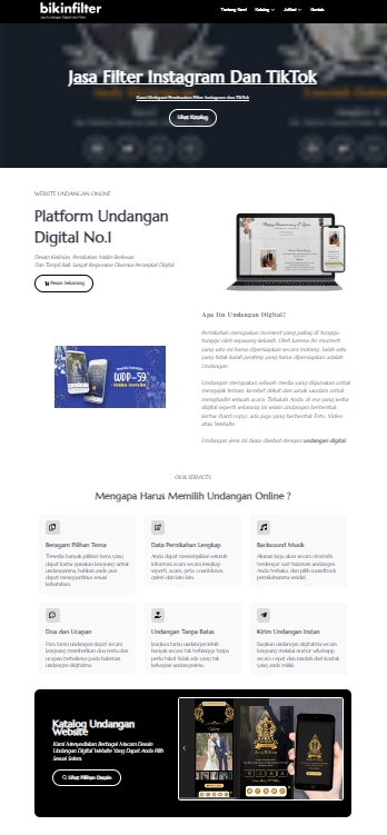 Jasa Pembuatan Website Profesional - Bikinfilter.com, Solusi Web Developer Terpercaya untuk Website Anda.