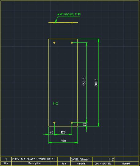 Jasa drafter autocad freelance untuk membuat desain gambar  dengan detail dimensi.