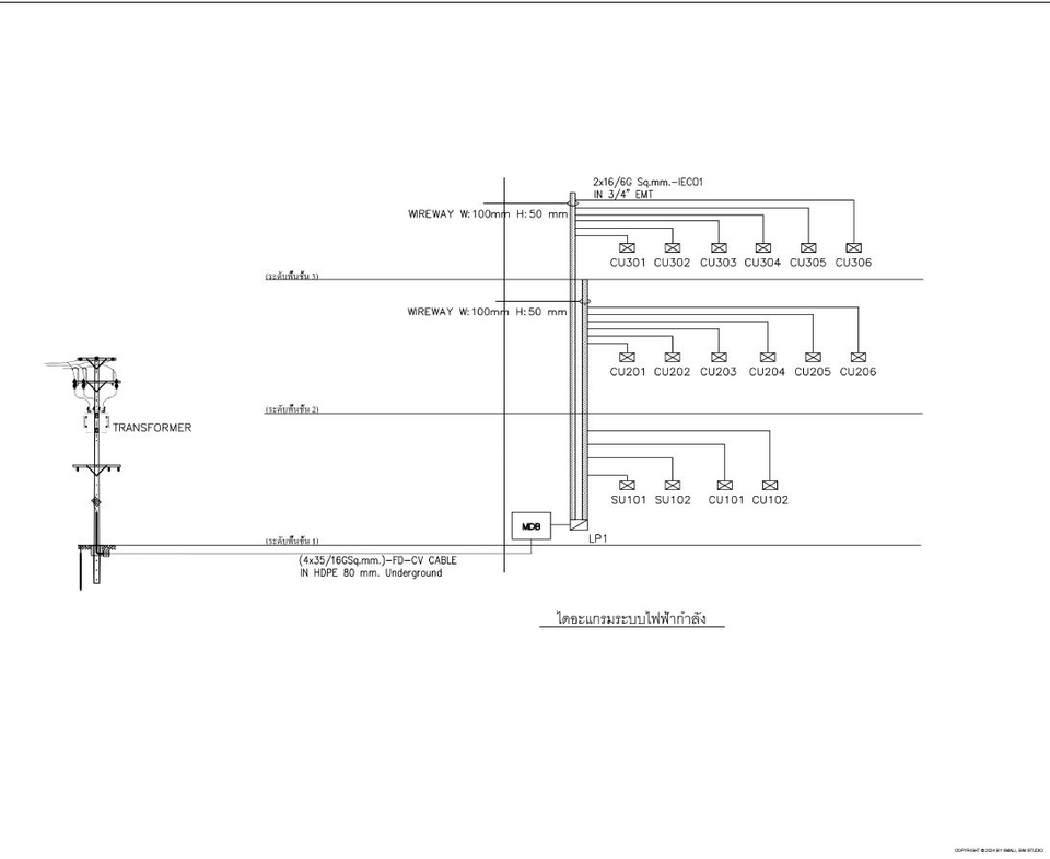 แบบก่อสร้างไฟฟ้าพร้อม boq
