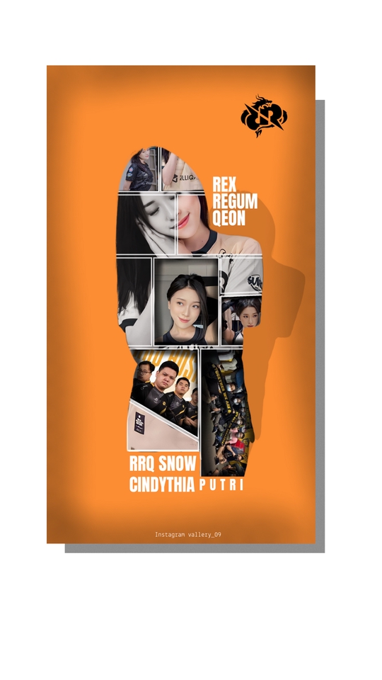 Desain poster online RRQ Snow Cindythia Putri, jasa desain poster, desain spanduk online, desain digital printing