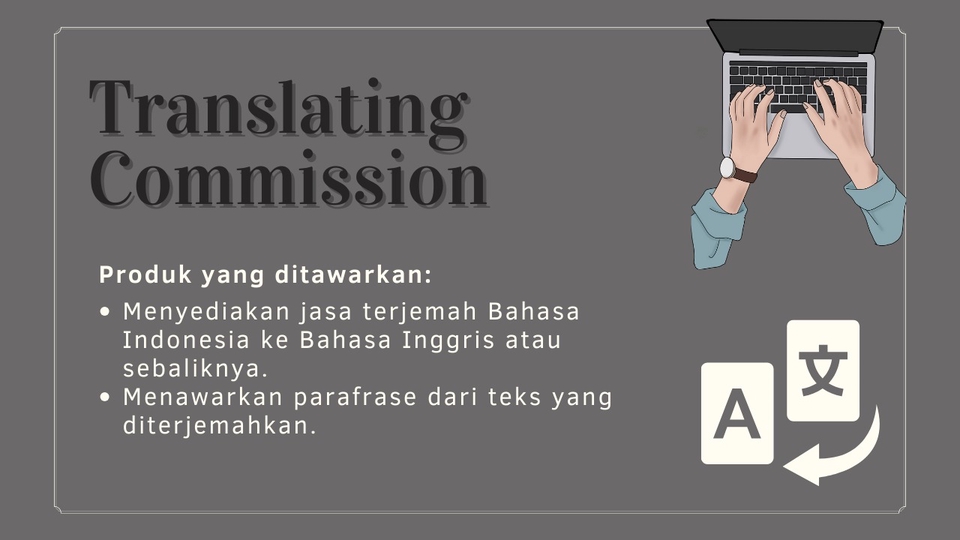 Penerjemahan - Translating Commission (EN-ID or ID-EN) - 1