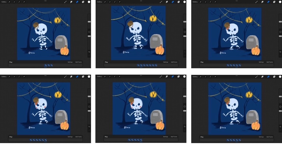 รับทำแอนิเมชั่น 3D โครงกระดูกน่ารัก Halloween 3d animation
