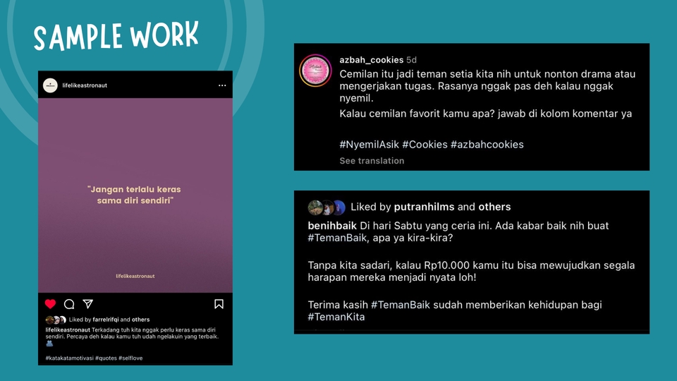 Caption Sosial Media - Jasa Caption Social Media | Free ideas for your brand, 100% karya original - 3