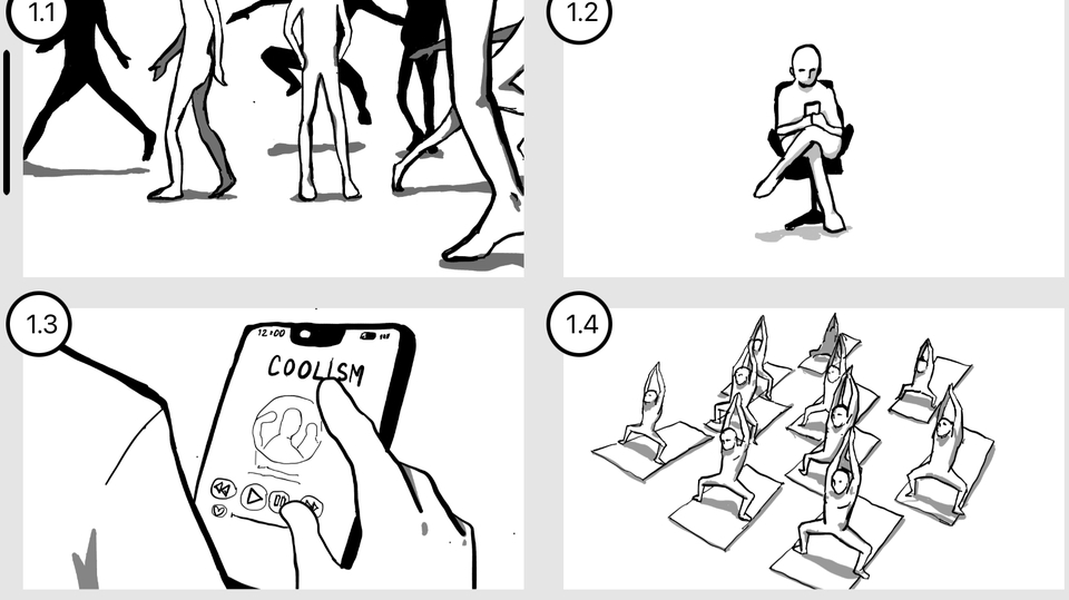 สตอรี่บอร์ดโฆษณา การออกแบบภาพประกอบ หนังสั้น การ์ตูน