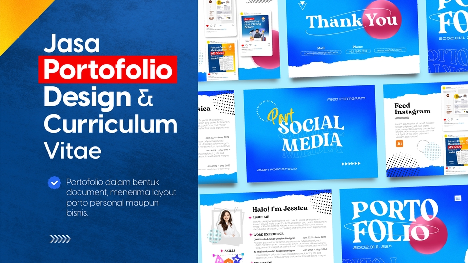 Jasa Desain CV (Curriculum Vitae) & Portofolio - Jasa Desain CV | ATS-Friendly | CV Kreatif| Desain Portofolio Professional| Curriculum Vitae| Resume