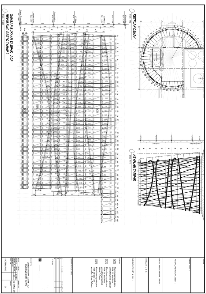 CAD Drawing - Jasa Pembuatan Gambar Kerja (Shop drawing) & As-built Drawing 2D Pekerjaan ACP & Curtain Wall - 3