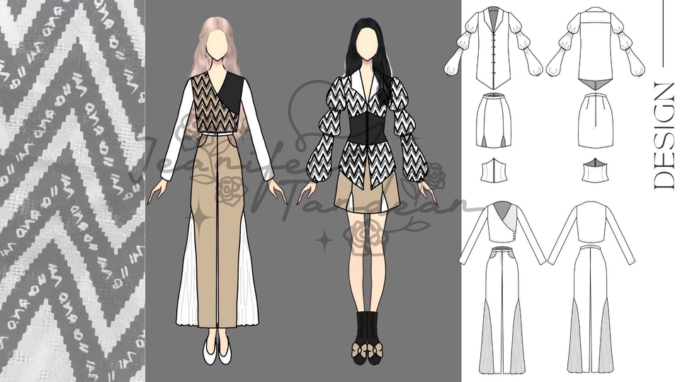 Desain Kaos & Motif - Fashion Design Simple | Fashion Designer | Fashion Illustrator - 9