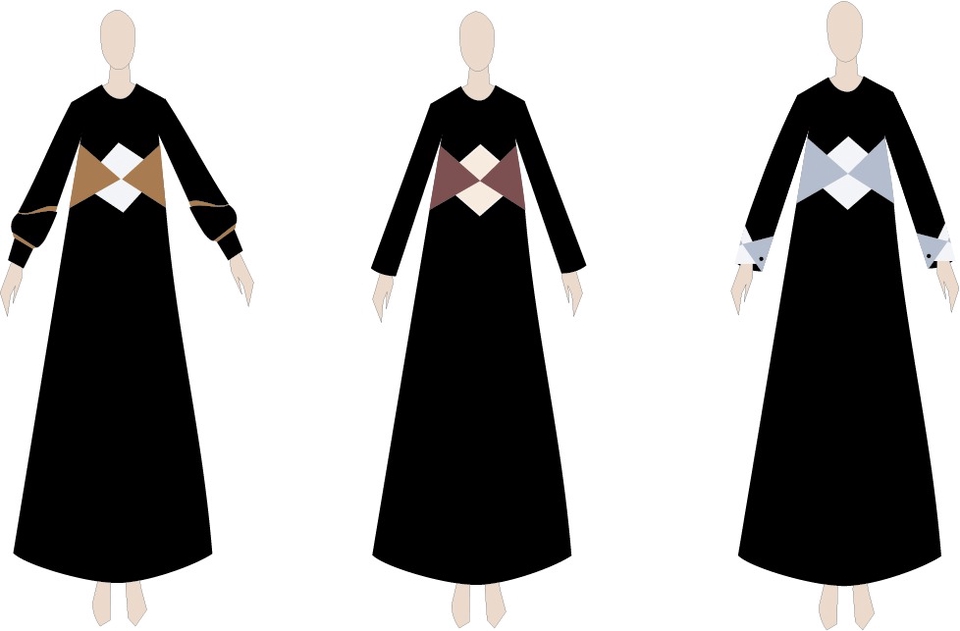 Desain Kaos & Motif - Desain Baju Musilm / Muslimah Fashion Women Abaya Kaftan Gamis - 3