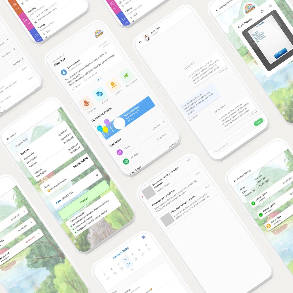 Desain UI UX Mobile App Modern Minimalis