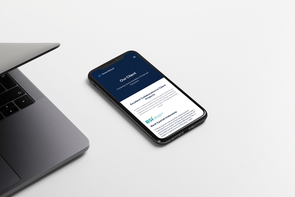 Desain UI UX Mobile untuk website dengan tampilan modern dan responsif.