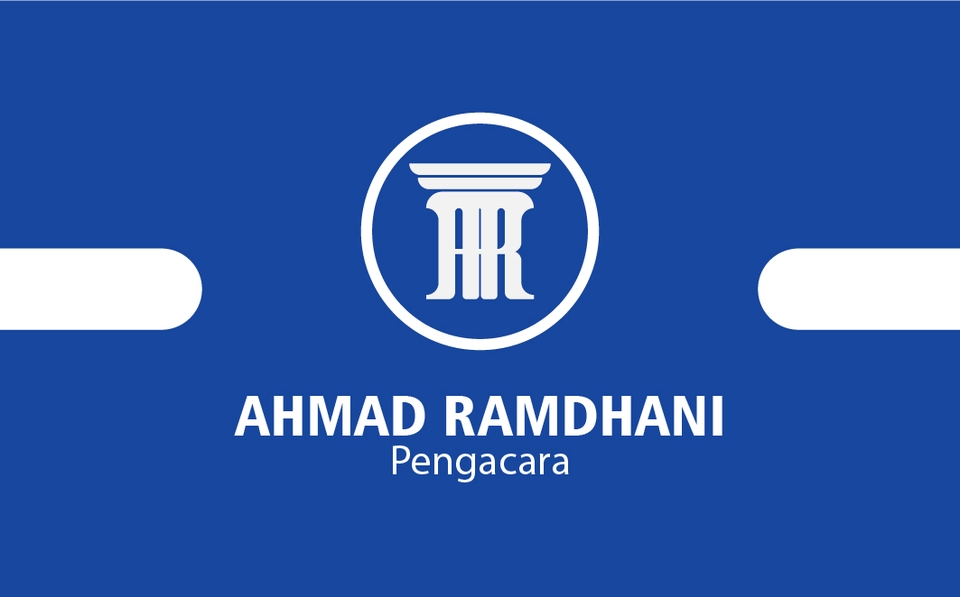 Jasa Desain Logo Online - Ahmad Ramdhani, Pengacara. Logo Profesional untuk Perusahaan dan Website Anda.