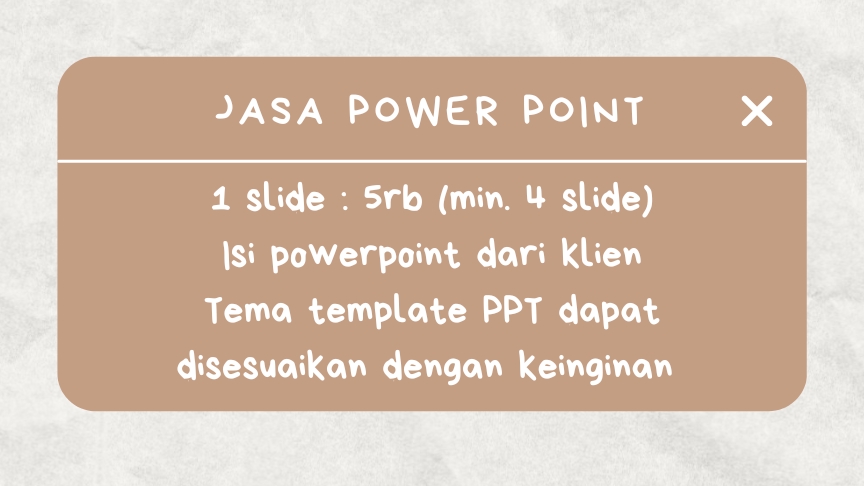 Jasa PowerPoint Murah dan Cepat