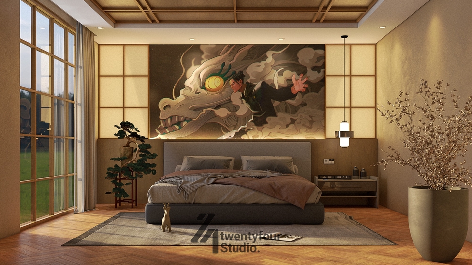 Jasa Desain Interior 3D untuk Kamar Tidur dengan Tema Klasik Minimalis