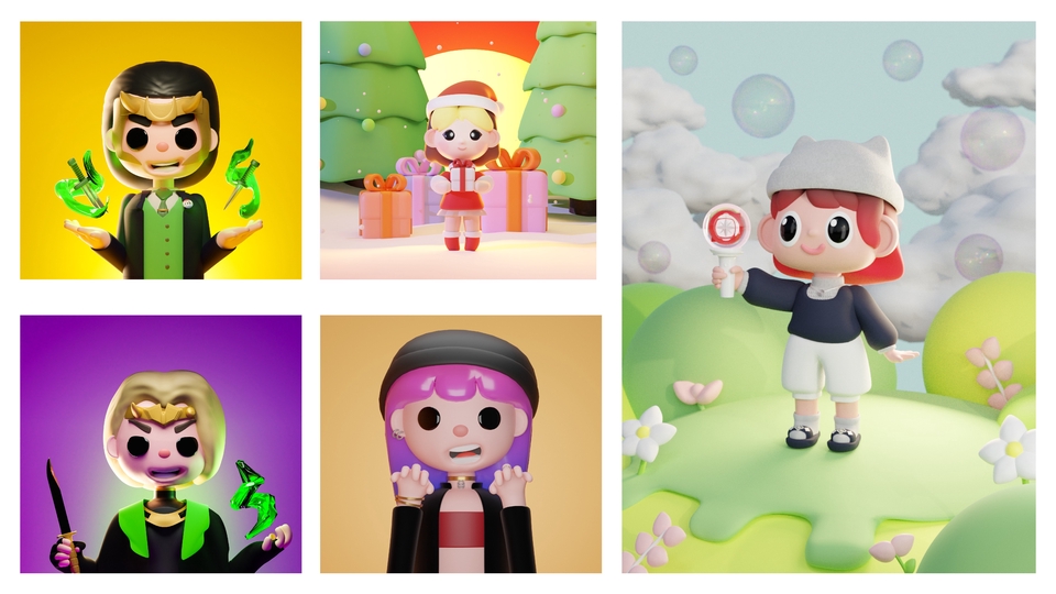 ออกแบบ Character & Mascot - โมเดล character - 1