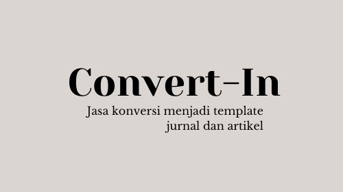 Jasa Lainnya - Jasa Konversi ke Template Artikel Jurnal - 1