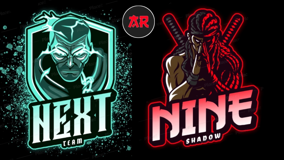 Desain logo profesional untuk tim esport dengan tema next level.