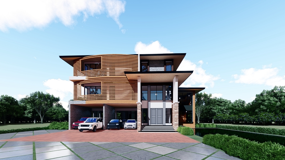 3D Perspective - ทำภาพ 3 มิติ ด้วยโปรแกรม sketchup - 7