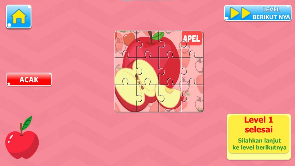 Jasa Pembuatan Game Edukasi Anak: Puzzle Buah Apel