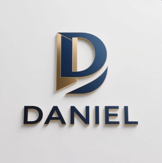 Desain logo Daniel: Jasa desain logo perusahaan profesional dan modern.  Buat logo online, desain logo keren, harga desain logo murah.