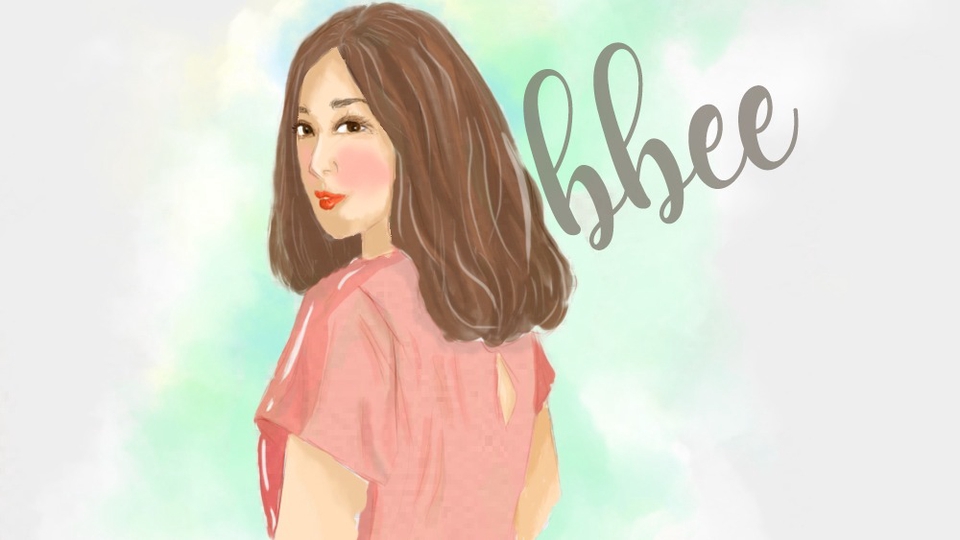 รับวาดภาพเหมือน การ์ตูนน่ารัก สวยงาม Portrait illustration for women