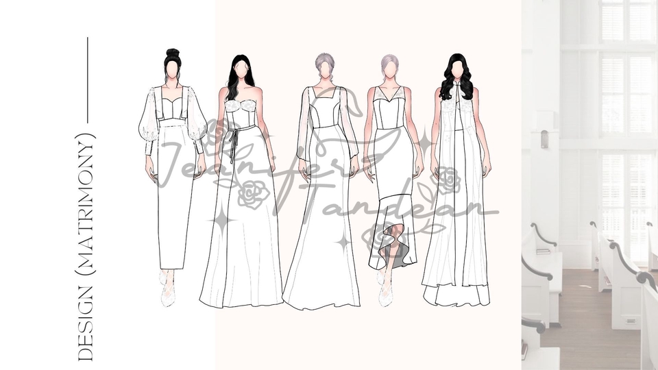 Desain gaun pengantin modern untuk wanita dengan berbagai model dan gaya