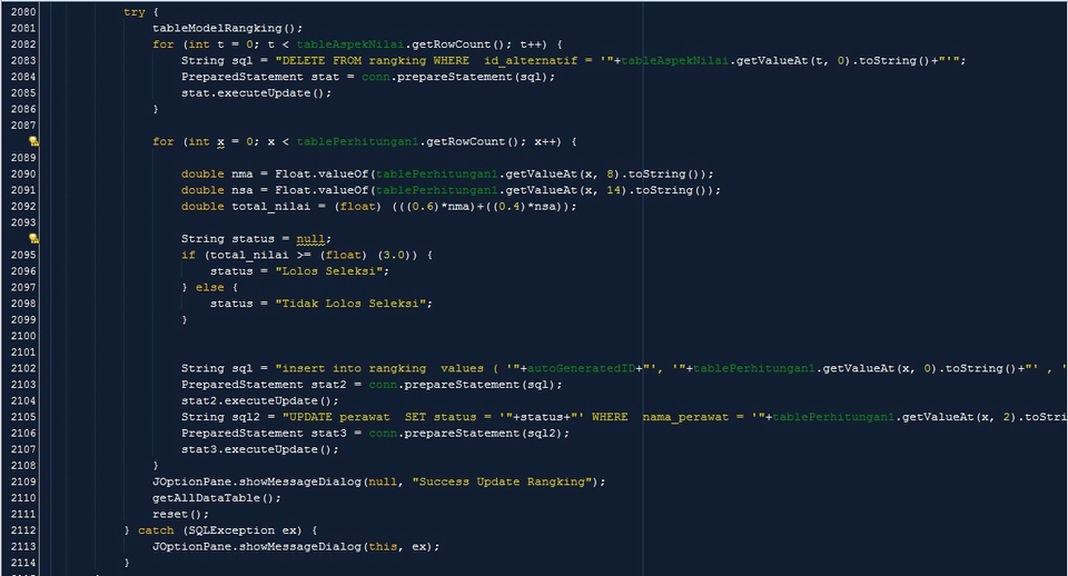 Aplikasi Desktop - SPK Pemilihan Perawat Terbaik dengan metode Profile Matching - 3