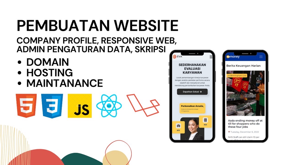 Web Development - Jasa Pembuatan Website Company Profile, Admin dan Sistem Informasi Sederhana  - 1