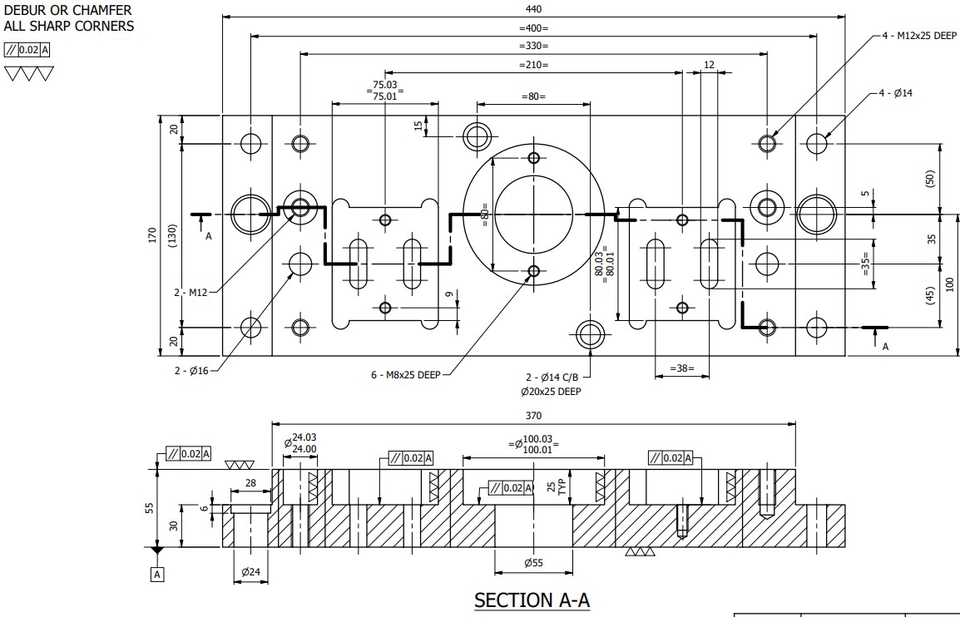 CAD Drawing - Desain Machining Matras atau Dies - 4