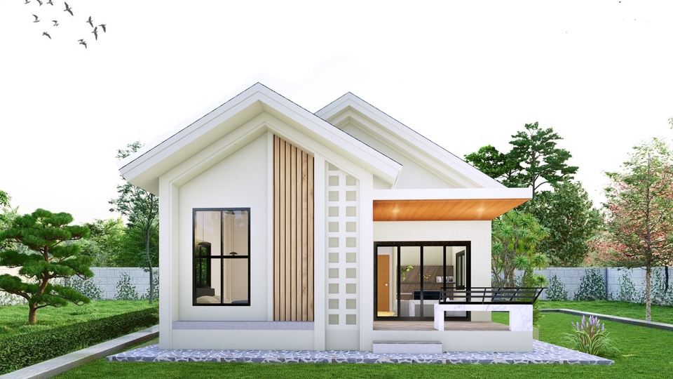 3D Perspective - เรนเดอร์ perspective ขึ้นแบบ 3D SketchUp 3D perspective exterior interior and 3D Animation - 1