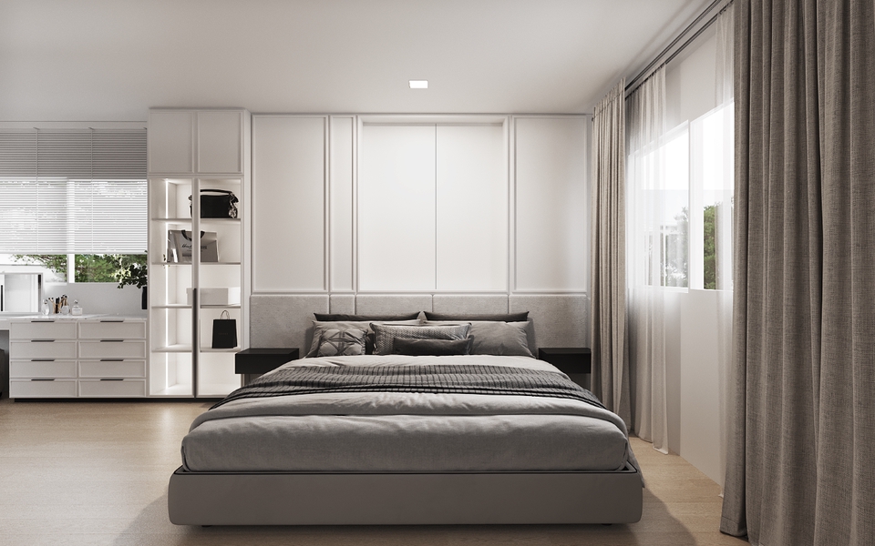 รับออกแบบตกแต่งภายในห้องนอนหรู