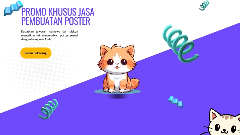 Jasa desain poster profesional, buat poster menarik dengan desain unik dan kreatif untuk branding bisnis Anda.
